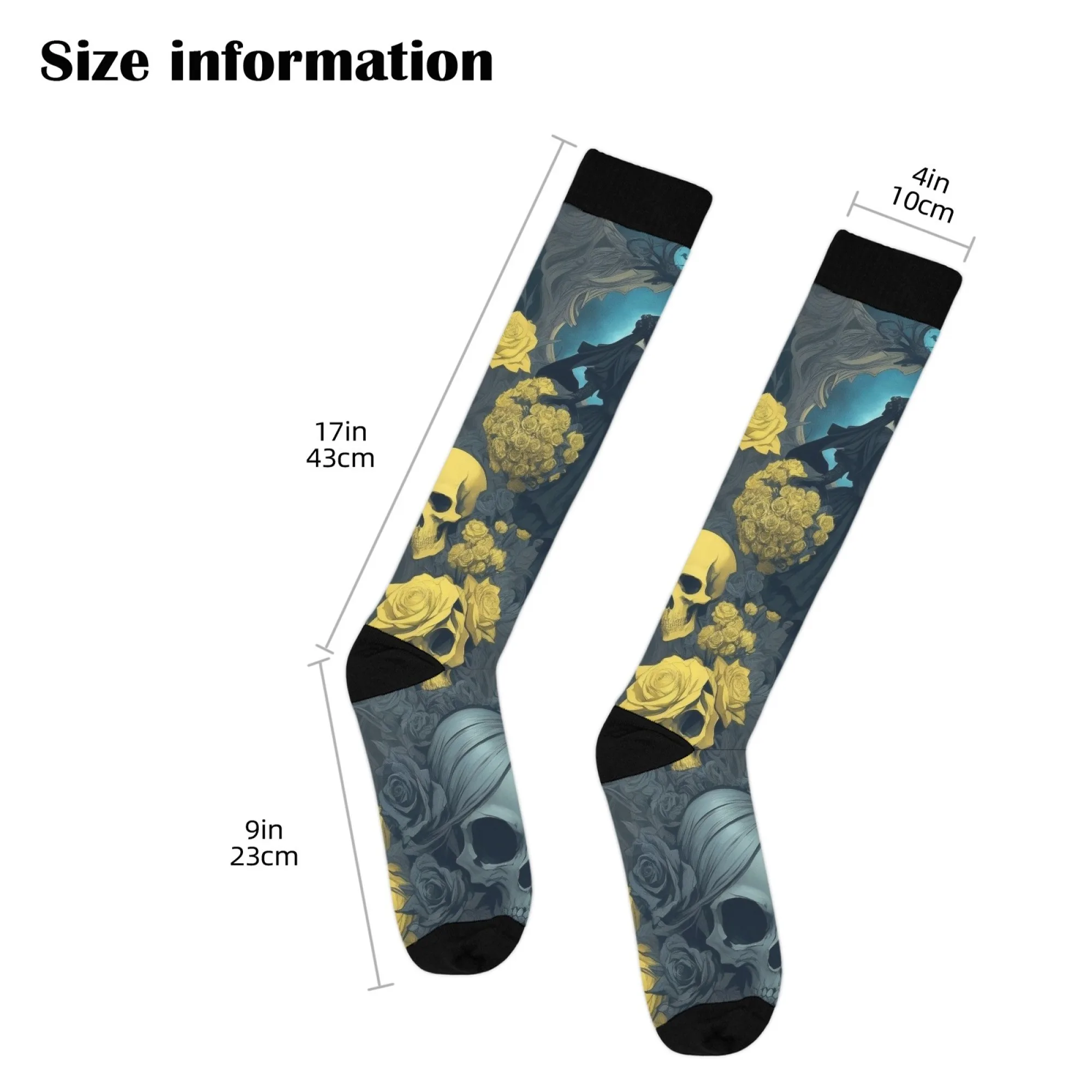 القوطية الرجعية عناصر الجمجمة الجوارب الطويلة الهيب هوب Harajuku سعيد الرجال والنساء الجوارب الجدة مجنون تصميم عادية حفلة هدية