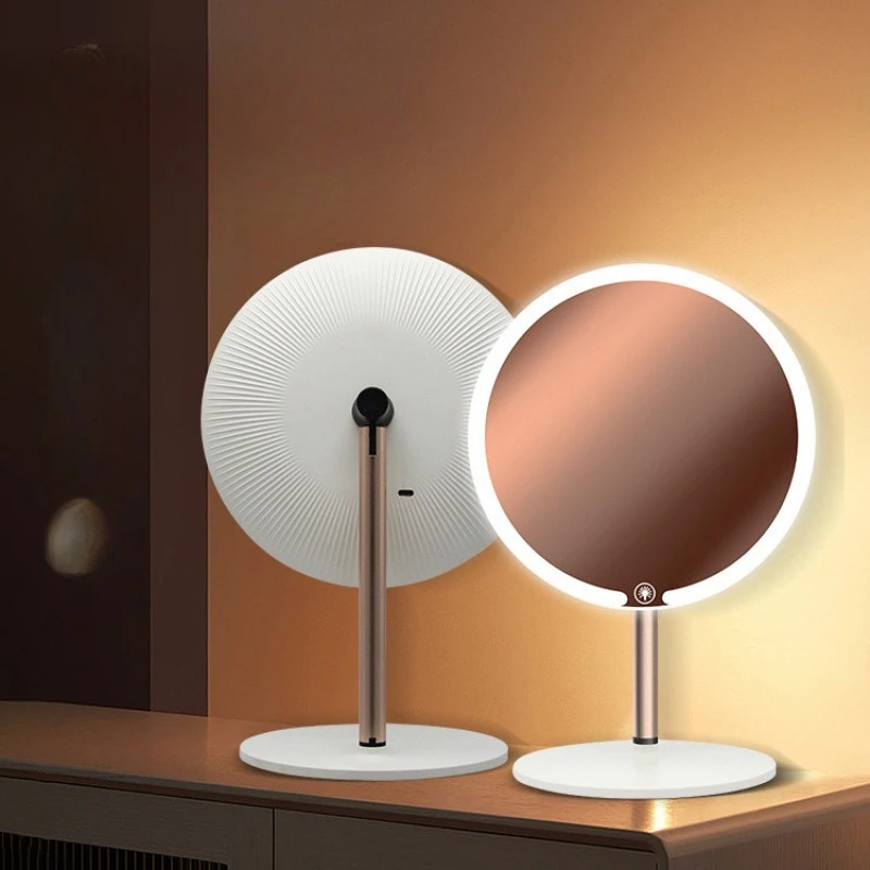 

Smart Led Makeup Decorative Mirrors Folding Round Princess Flexible Mirrors Beauty Plastic Home Miroir De Maquillage MHHZJ