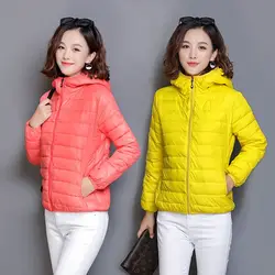 Lightweight Natural Down Jacket for Women Hooded Coat Puffer Jackets Female Winter 2024 Trend Korean Style Ultra Light Coats Hit