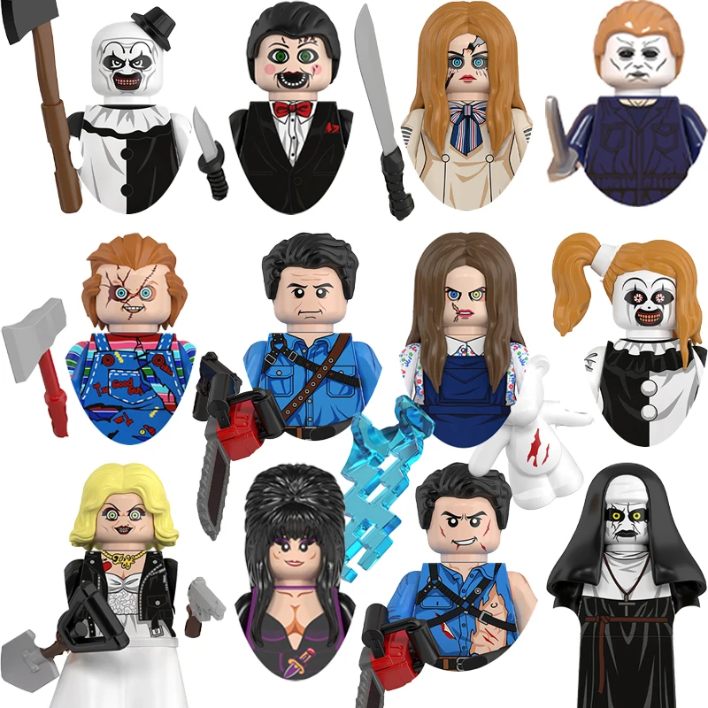 

Новые строительные блоки на Хэллоуин: мини-фигурки Terrifier Death Megan, игрушки-конструкторы, подарки для детей и взрослых