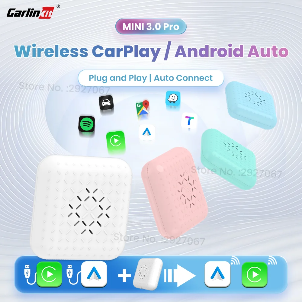 

CarlinKit Mini3 CarPlay Box Android Auto Wireless Car Play Adapter for Toyota Nissan Skoda Peugeot Seat Citroen Opel Kia Ford VW