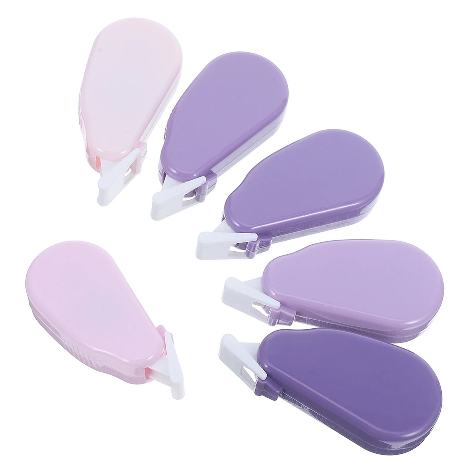 6 stuks Tape Schrijven Gum Dagelijkse Tape Gum Studeren Draagbare Student Accessoire Klaslokaal Briefpapier Veilig