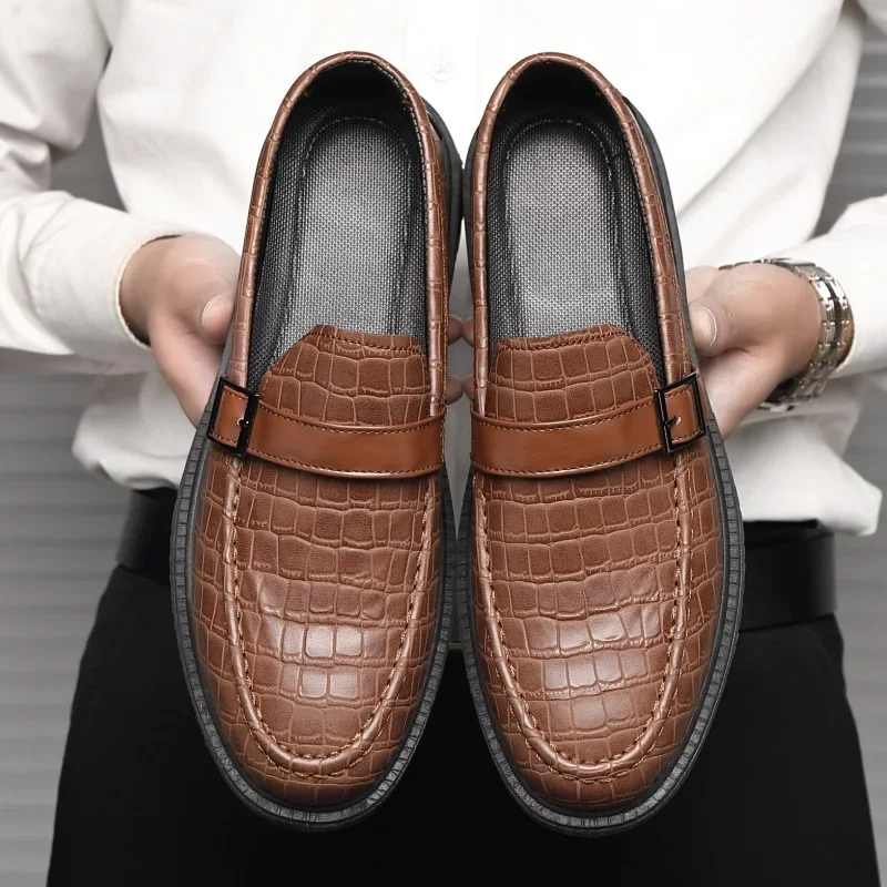 

Men's Shoes Moccasins New Korean Casual Leather Shoes Men's Party Men's Italy Dress Shoes