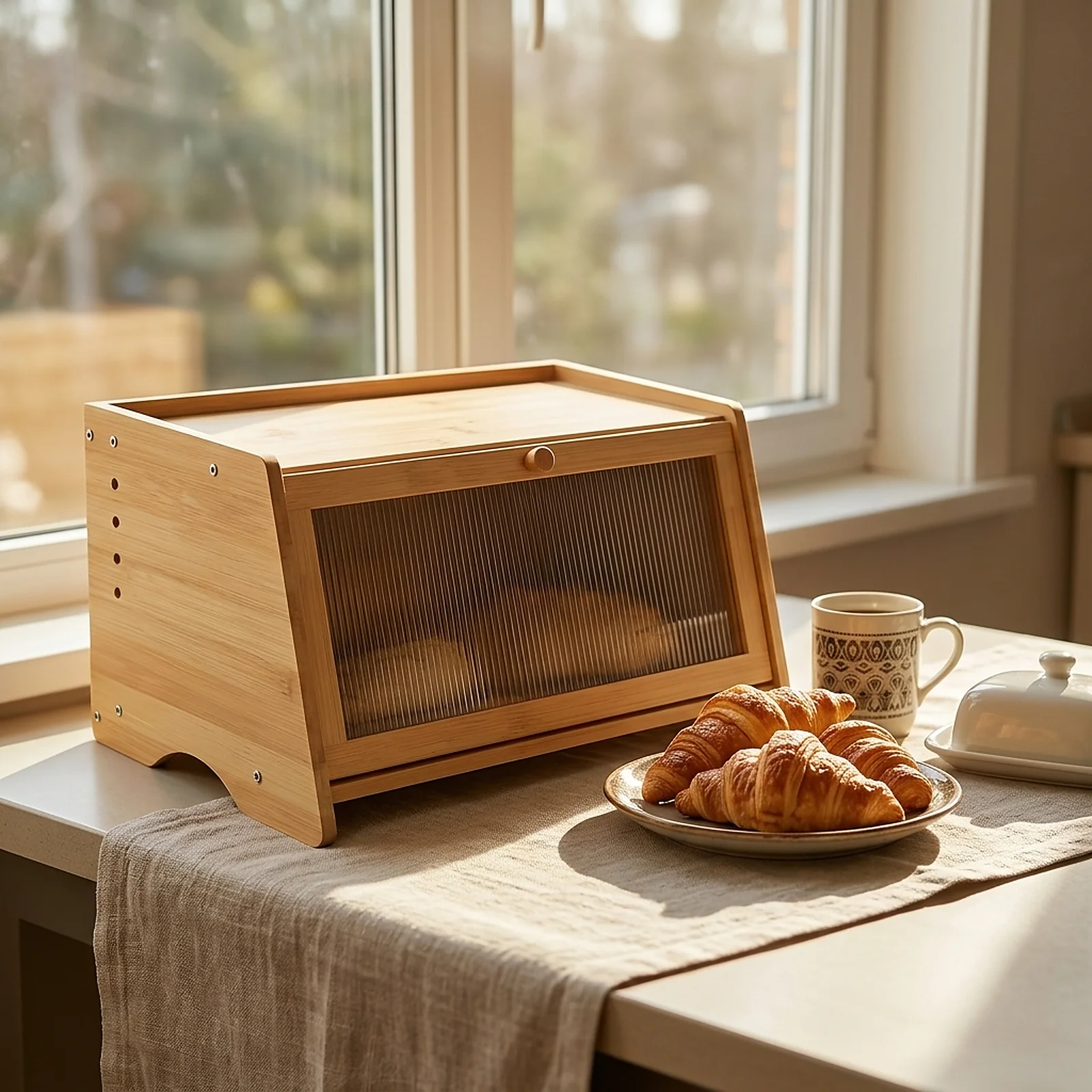 Zoyiancy Bamboo Bread Box for  - огляд і ціна Bread Box Bamboo
