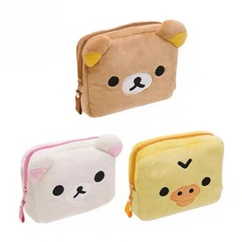 Rilakkuma Coin Purse Japanese-style Classic Storage Pouch Cute Little Bear Embroidered Zipper Coin Purse Stylish Animal Wallet