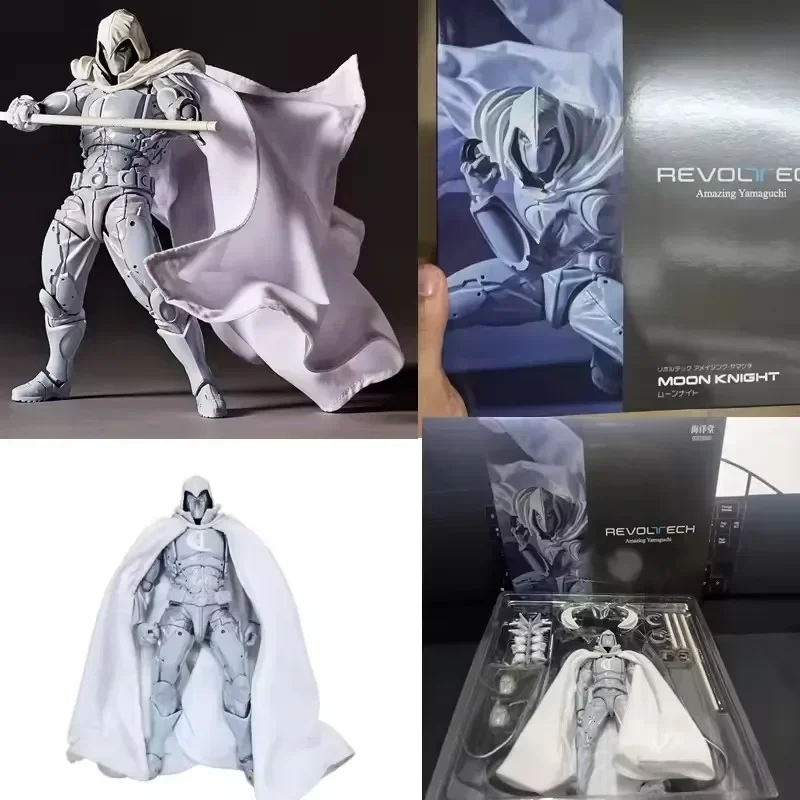 Moon Knight Anime Figure Revoltech Amazing Yamaguchi Marc Spector Action Figurine Collection Ornament Model Toy Birthday Gift