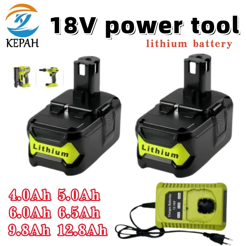 18V One Plus Lithium - Ion Battery｜9.8 - 12.8Ah P108, Compatible with  P104/P107/RB18L50/RB18L20 Power Tools