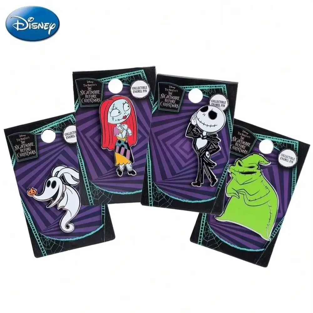 1 Stück Disney Offiziell lizenzierte The Nightmare Before Christmas Cartoon-Anime-Anstecknadel, Kleidungszubehör, dekoratives DIY-Zubehör – Detail 3