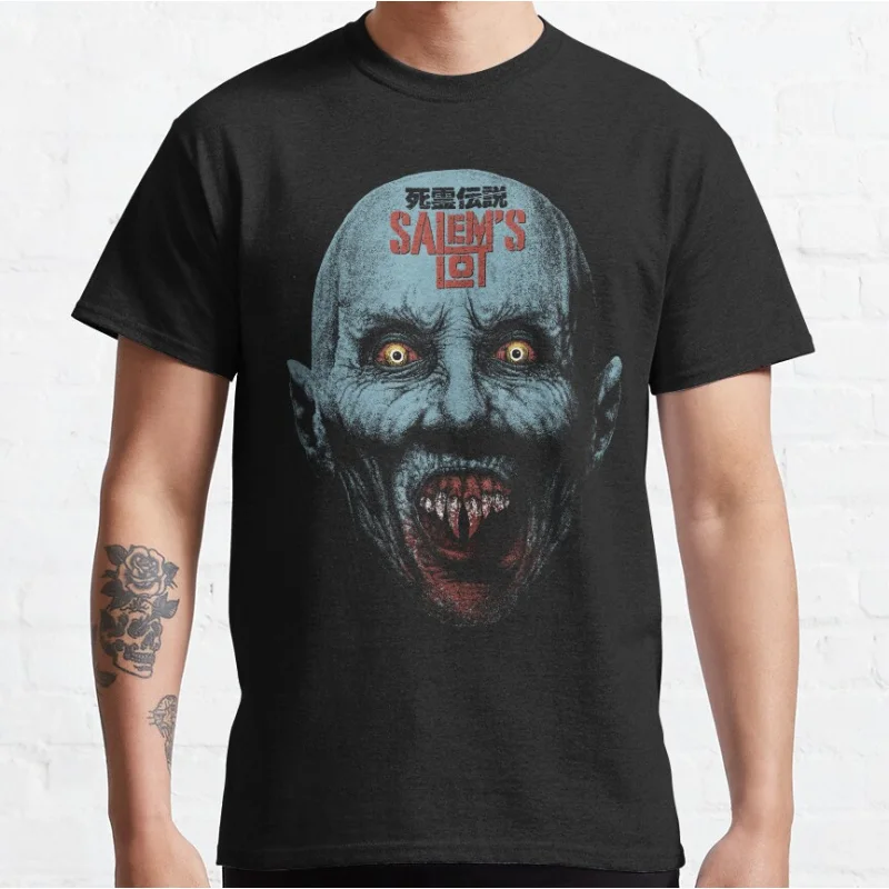 

Vintage horror movie Salem's Lot Stephen King Kurt Barlow Vampire cult graphic t shirts The Mystery Hunter scary halloween tops