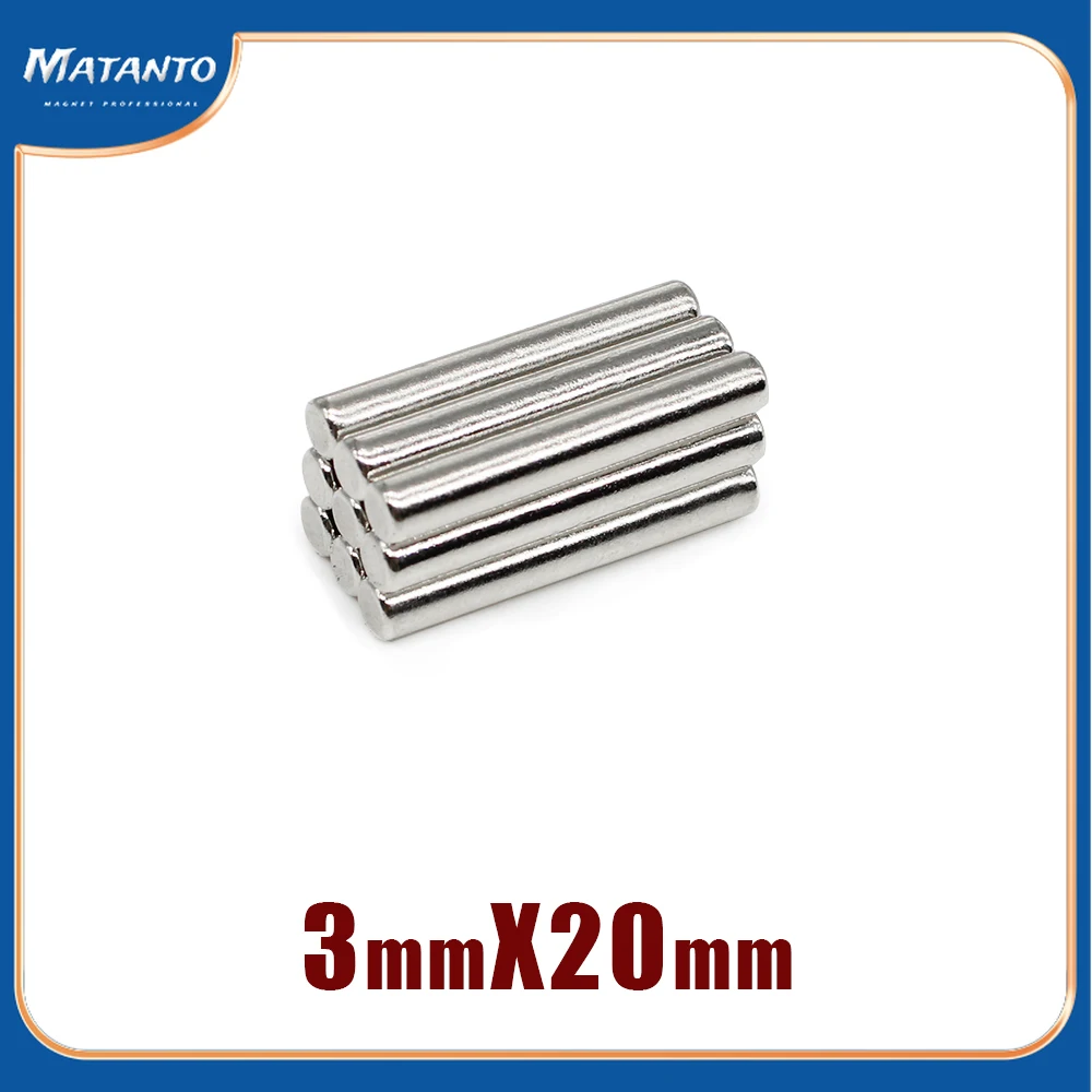 10/20/50/100/200/300PCS 3x20 Minor Magnet 3mm x 20mm Bulk Small Round Magnets 3x20mm Neodymium Powerful Magnetic Magnet 3*20 mm