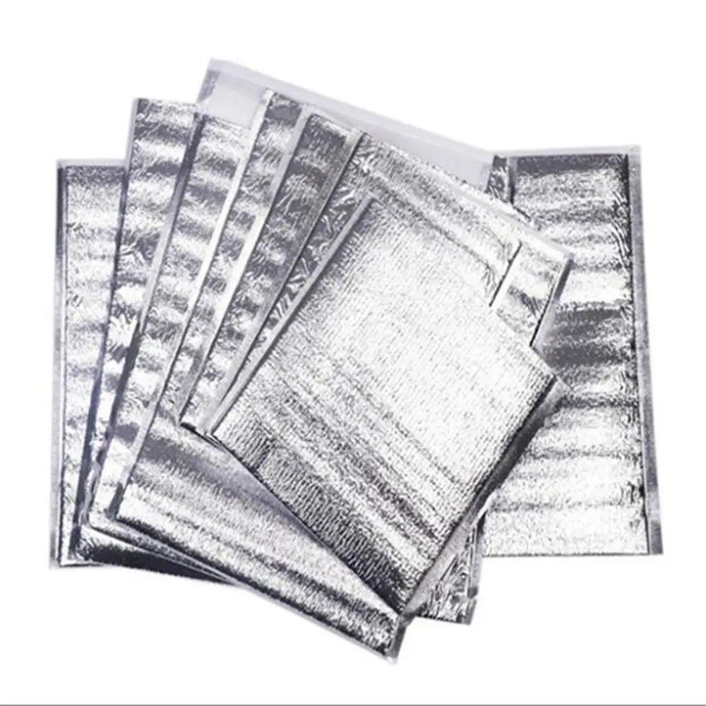 40Pcs/Pack 3mm Thickened Aluminum Foil Bag Food Thermal Ice Cold Warm Insulation Bag with Closure Cooler Bag Drink Storage