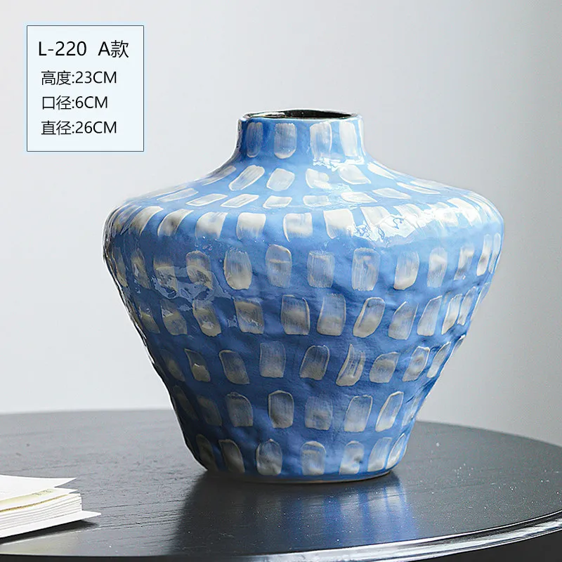 

Ceramic vase living room flower arrangement light luxury high sense hotel home decoration ornament