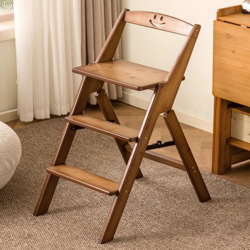 مقعد سلم متعدد الوظائف قابل للطي، سلم تسلق منزلي مزدوج الأغراض ومقعد سميك مع مسند ظهر سااداريلي #1