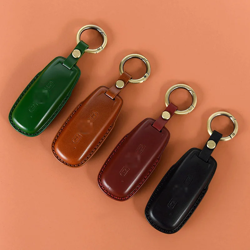 

For Honda GL1800 GoldWing 1800 Tour F6B 2018-2024 Motorcycle Key Leather Case Cover Fashion Smart KeyChain KeyRings