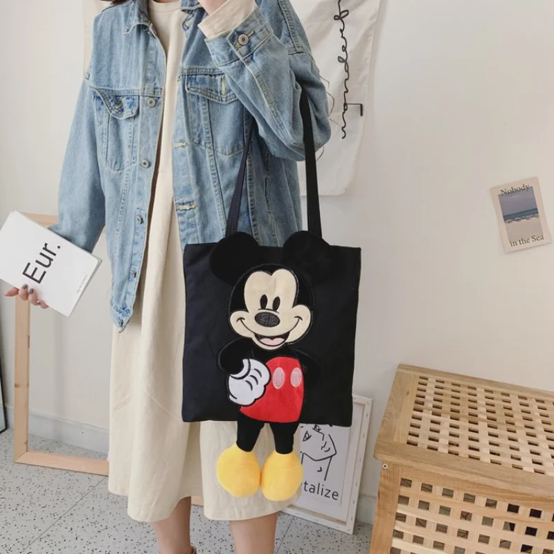 Disney 2025 cute cartoon cartoon Mickey Mouse pattern large capacity handbag fashion versatile women go out shoulder tote bag