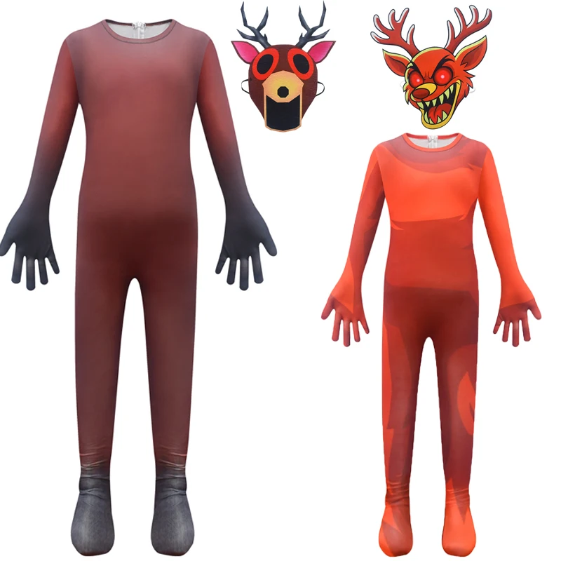 Hot 99 Nights In The Forest Deer costume Owl Cosplay Outfit Halloween Costume for Kid Nightmare Reindeer Christmas Gift