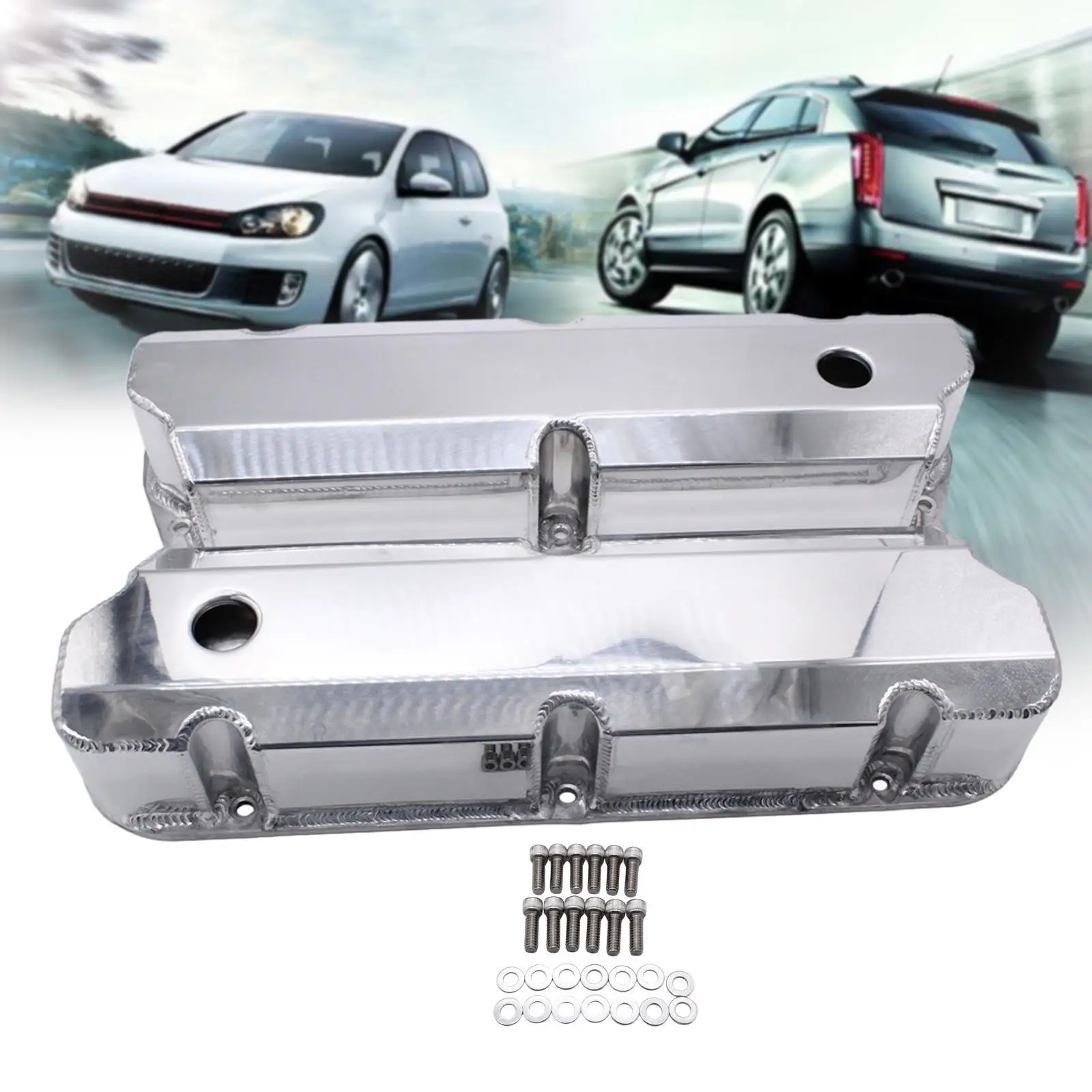 Aluminum Fabricated Tall Valve Covers for Ford Sbf 289 302 351W Sturdy