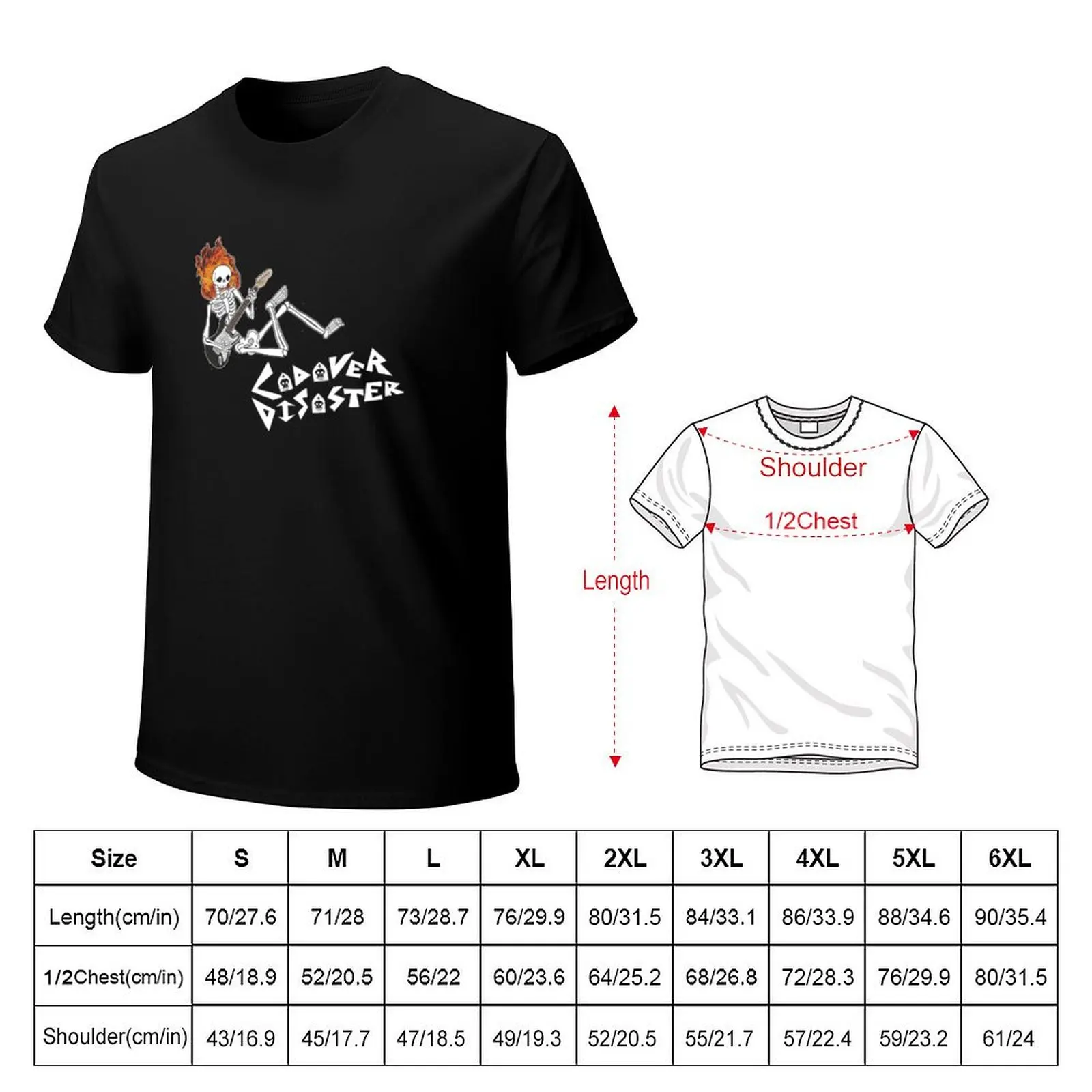 Cadaver Disaster: On Fire T-Shirt Casual Simple Design Short Sleeve Shirt