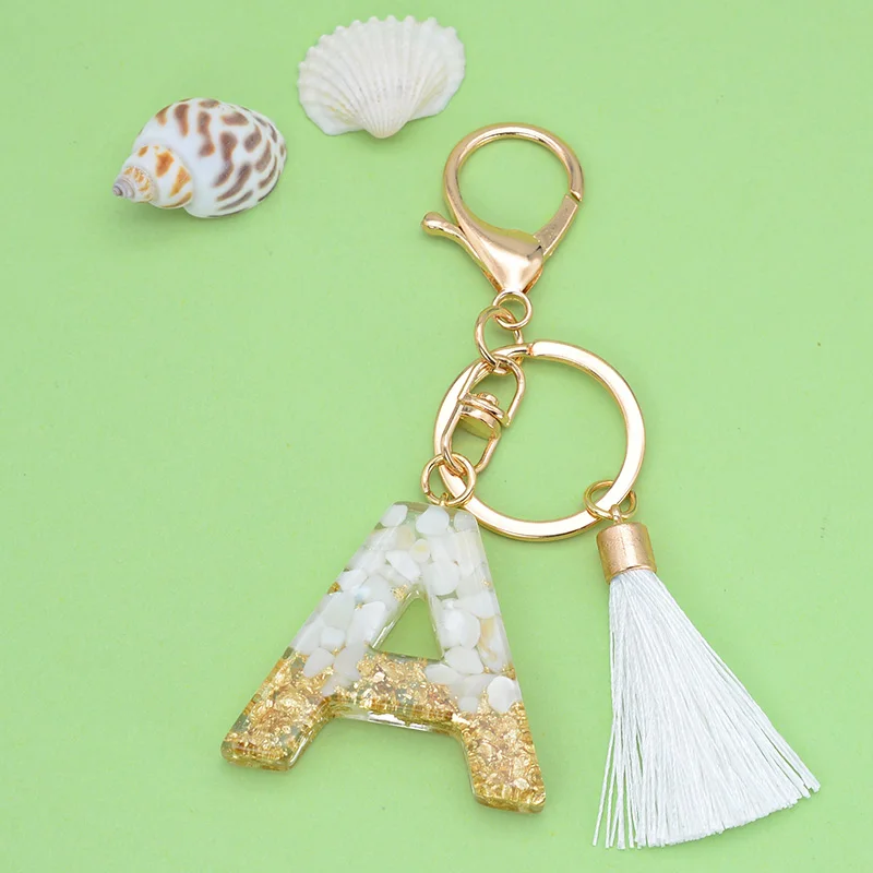 Mode bling Englisch Brief Schlüssel bund personal isierte Originalität grün Anhänger für Frauen