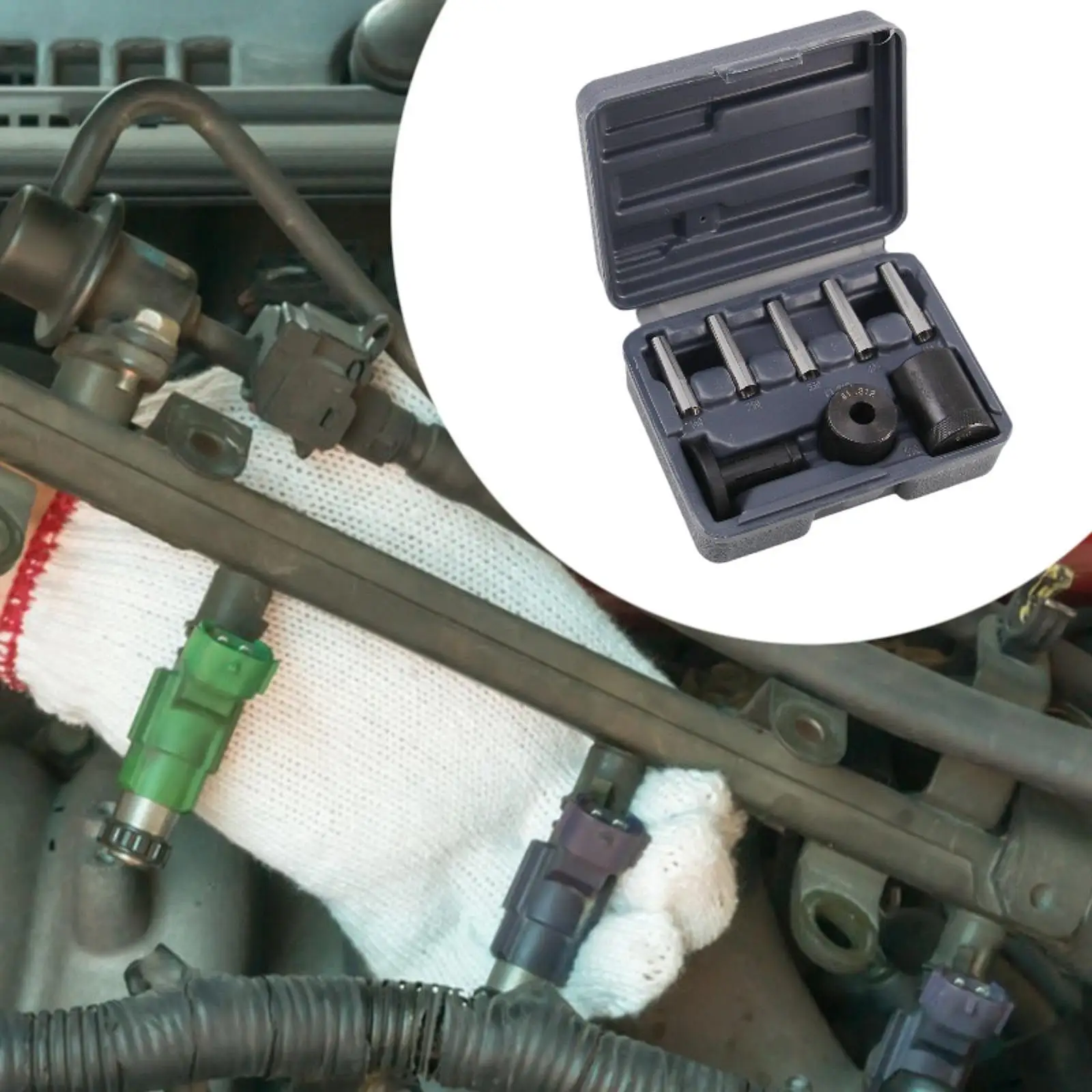 

Комплект установщика уплотнения форсунки, запасная часть, автоаксессуары, простая установка, замена деталей двигателя, инструменты для уплотнений топливной форсунки