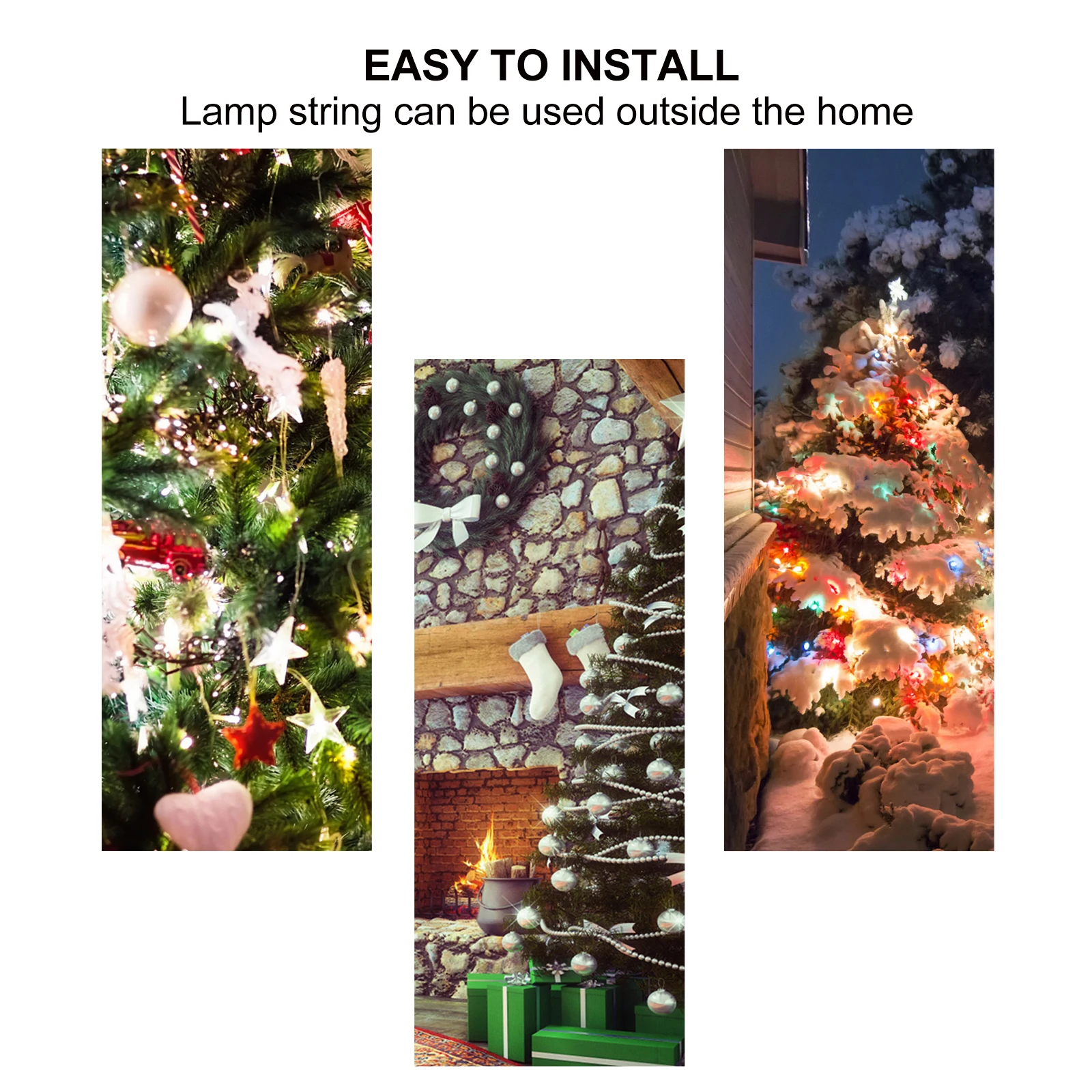 

48 Pcs Christmas Light Clip Hooks for Festoon Lights Hanging outside Fairy Gutter Decorations