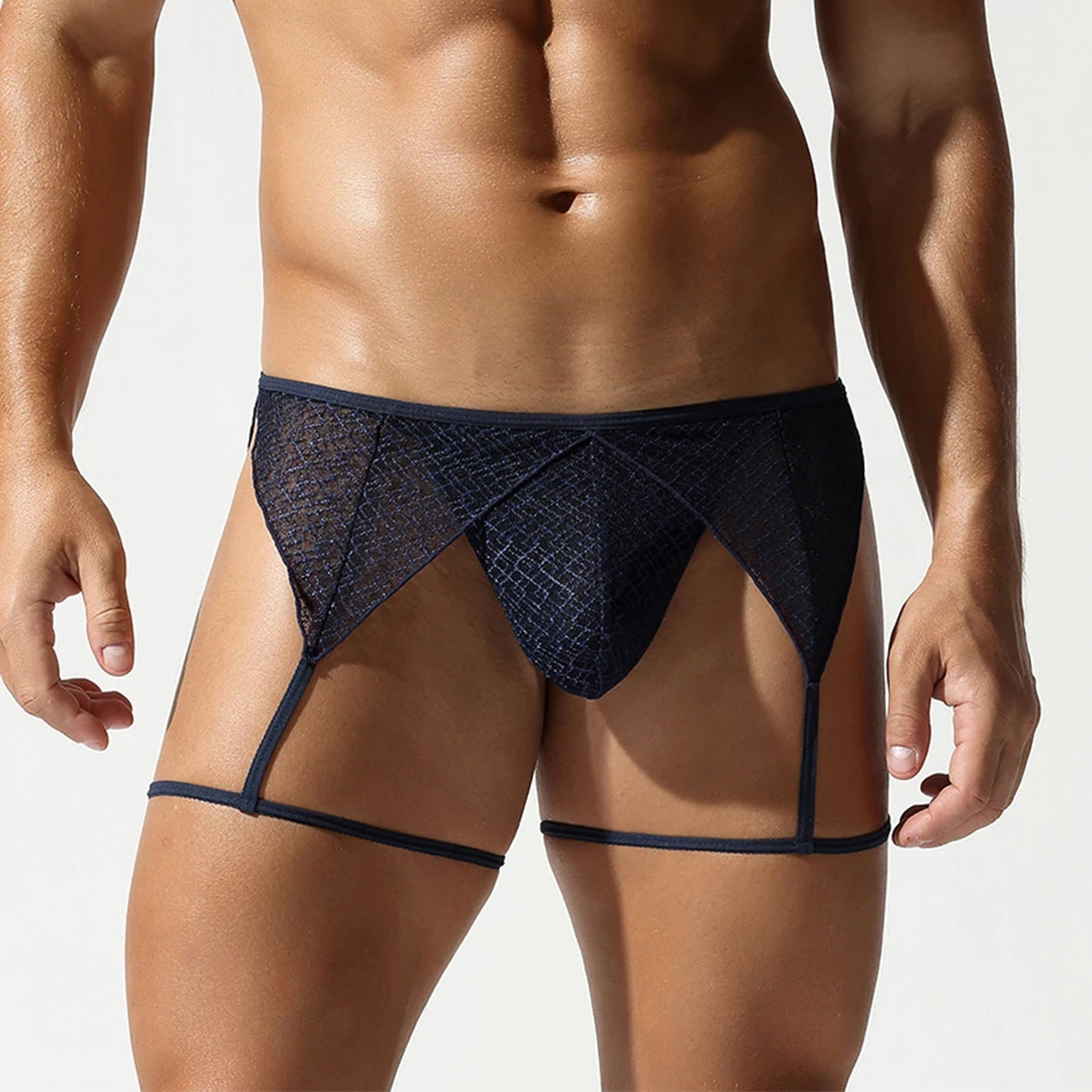 

Bondage Briefs Sexy Underwear Lingerie Parties Black Comfortable Lace Underpants For Men All Season Wear Hollow Panties