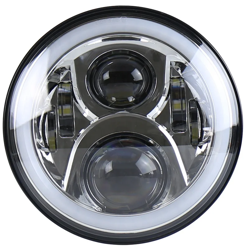 

Round 7"waterproof IP67 led headlight 50W high low beam 7 Inch RGB LED car Headlight for Jeep Wrang-ler JK 2018