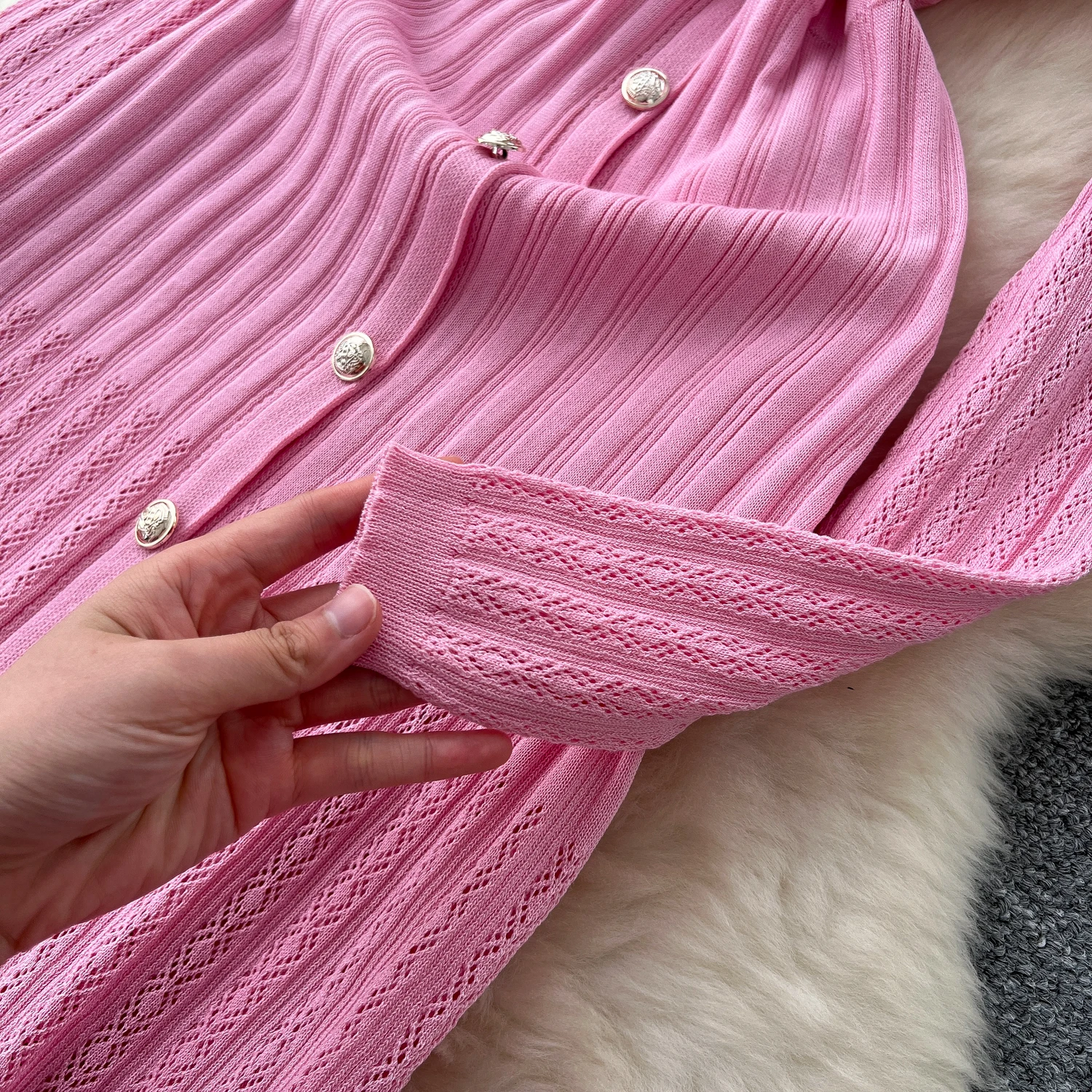 Sexy chique zakken knop gebreide slanke vintage Koreaanse mode avondjurken zonnejurk ceremoniejurken