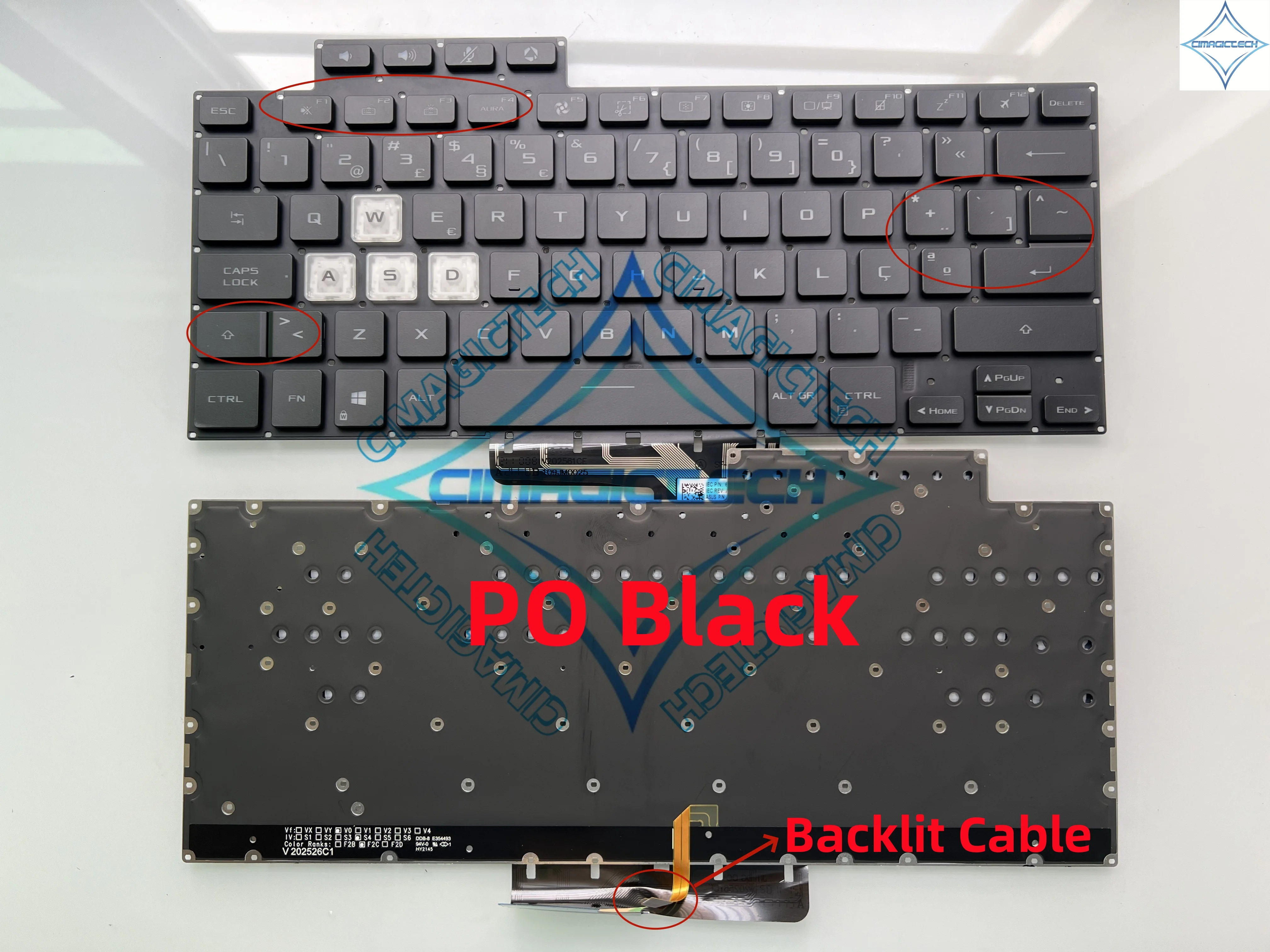 New SP Spanish Latin French Azerty Portuguese PO Backlit For ASUS TUF Dash F15 FX516 FA516 FX516PR FX516P FX516PM Keyboard