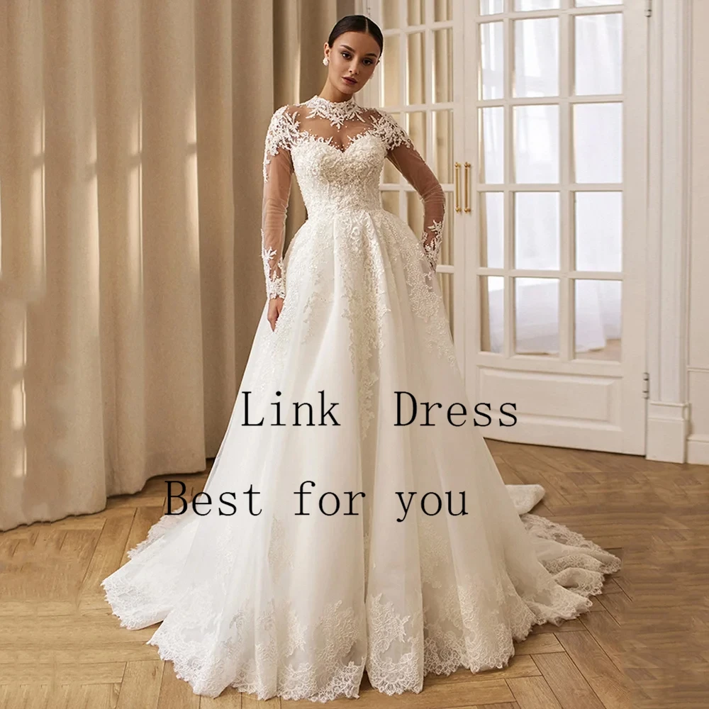 Fashion Strapless Wedding Dresses for Ladies Soft Tulle Bridal Gowns Exquisite Full Sleeve Vestidos De Novia New 2026 Summer