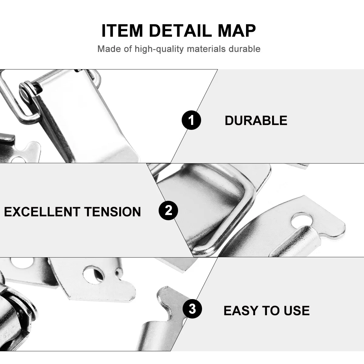 

10pcs Stainless Steel Toggle Hasp Spring Loaded Latch Cabinet Box Lock For Doors Windows Storage Security Hardware Fastener