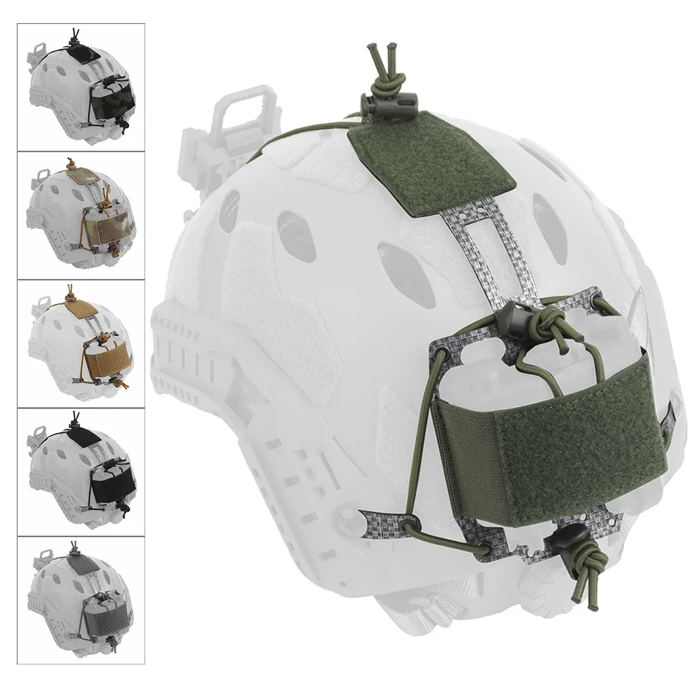 Tactical PVS31 Helmet Battery Pouch T-Shaped NVG Battery Pack Pocket Fast Helmet Retention System Counterweight Pouch