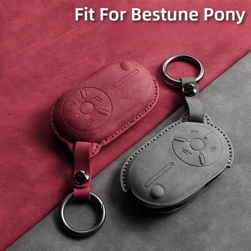 

Fit For Bestune Pony Car Key Card Holder NFC Smart Card Case Suede Protective Shell