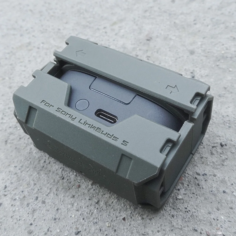 FATBEAR for Sony LinkBuds WF-L900 Earbuds Earphones Tactical Military Grade Rugged Shockproof Armor Protective Skin Case Cover