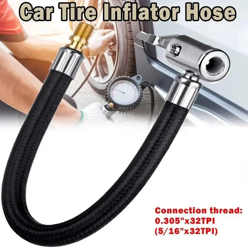 1Pc Car Inflator Pump Extension Inflator Tube Tire Extension Quick Inflator Hose Inflator Pump Spiral Adapter
