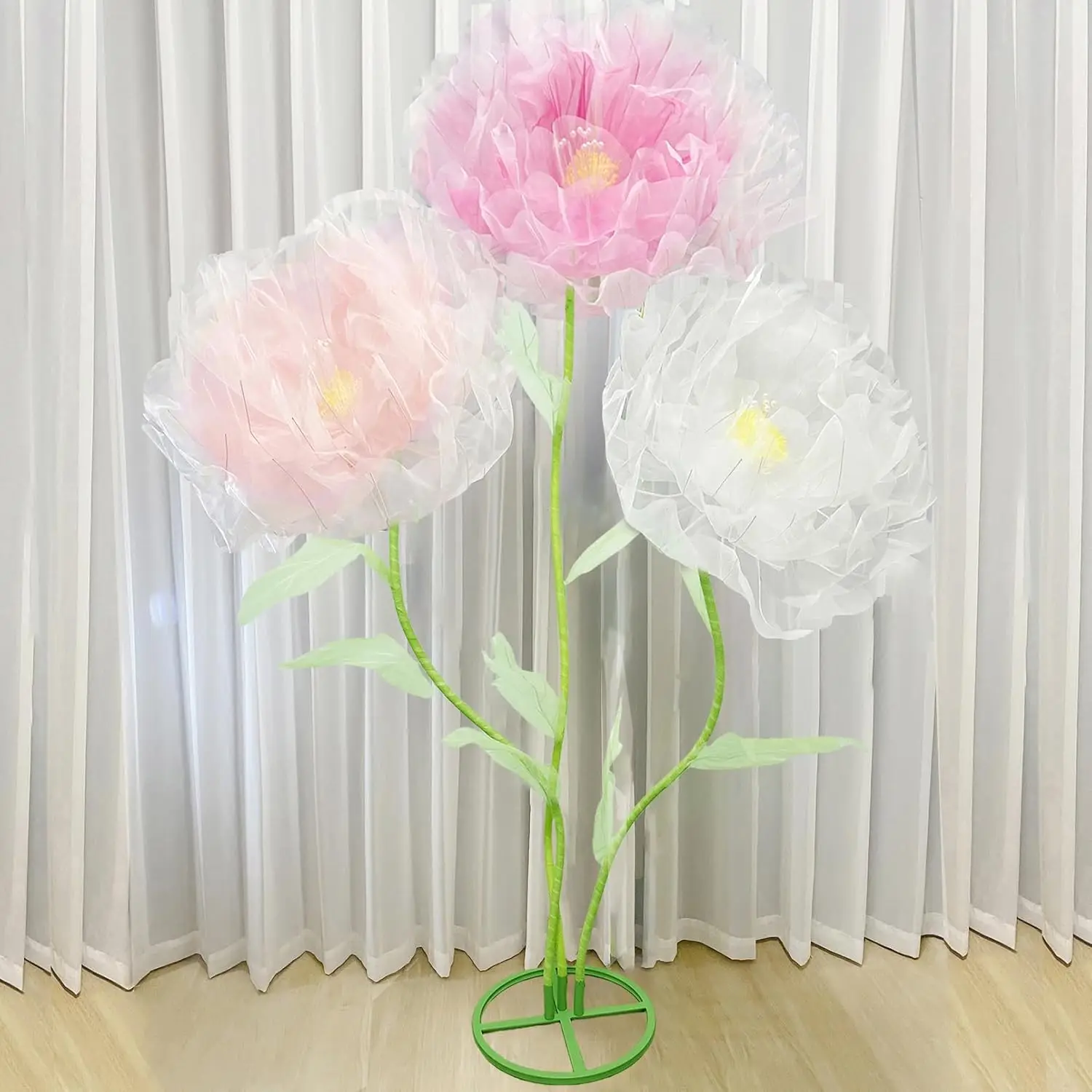 5.6 Ft Silk Giant Poppy Flowers For Decoration Wedding Road Lead Home Decorations Store Window Display Large Artificial Flowers