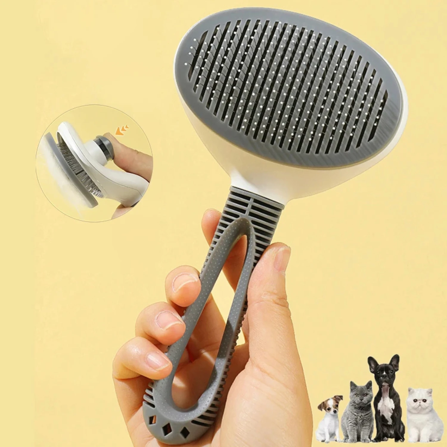 1PCS M Self Cleaning Dog Brush Comb Pet Grooming Hair Remover Combs Brush Floating Hair Pet Grooming Brush Cat Supplies