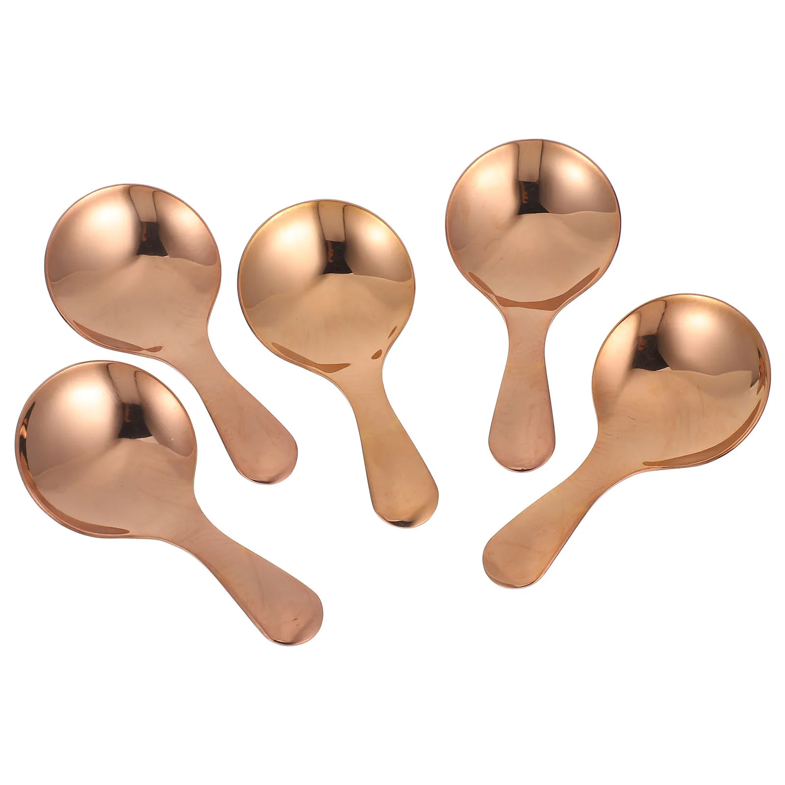 

5 Pcs Stainless Steel Mini Spoon Bath Salt Scoop Kungfu Teaware Condiments Scoops Ice Cream Spoons Coffee Flour