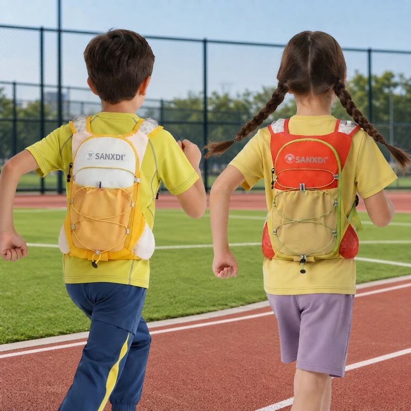 Ultralight Kids Trail Running Vest Backpack, Breathable Hiking Pack with Adjustable Straps, Multiple Pockets, Close-Fit Carry