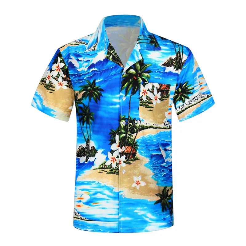 Camicia da uomo 2024 abbigliamento design modello camicia stampata in 3D camicia a maniche corte camicia hawaiana comoda casual allentata XS-4XL