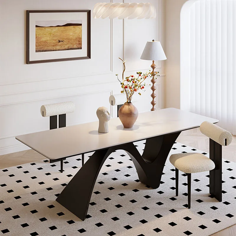 Dining Room Dinning Tables Sets Table Kitchen Elegant Restaurant Chairs Reception Designer Coffee Esstisch Ceramic Marble LT