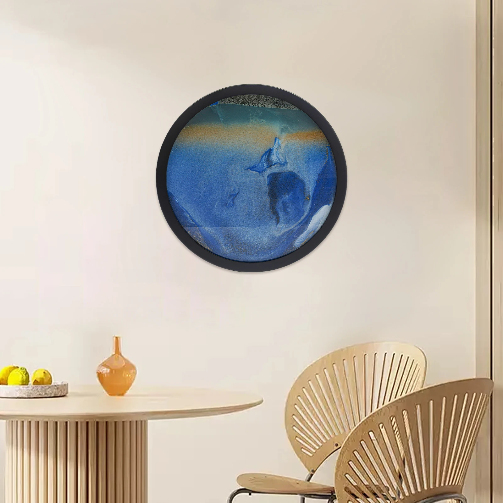 

Nordic Moving Sand Art Wall Decor - Dynamic Landscape Glass Wall Art for Modern Living Rooms