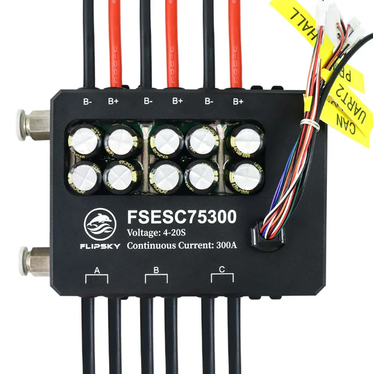 FLYSKY IP65 FSESC 75300 84V 350A ESC Base Vesc ABS Case Water Cooling Enclosure E-Foil Fighting Robot Surfboard 5.2 Firmware