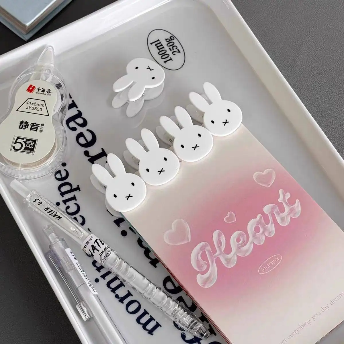 Miffy Acryl-Kawaii-PP-Clips zum Befestigen von Testpapieren, zur Aufbewahrung von Haftnotizen und Tagebüchern von Schülerinnen sowie zur Organisation von Dokumenten. – Detail 6
