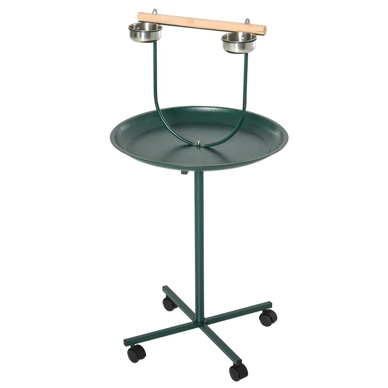 

PawHut 48" Rolling T-Shape Bird Playstand with Perch