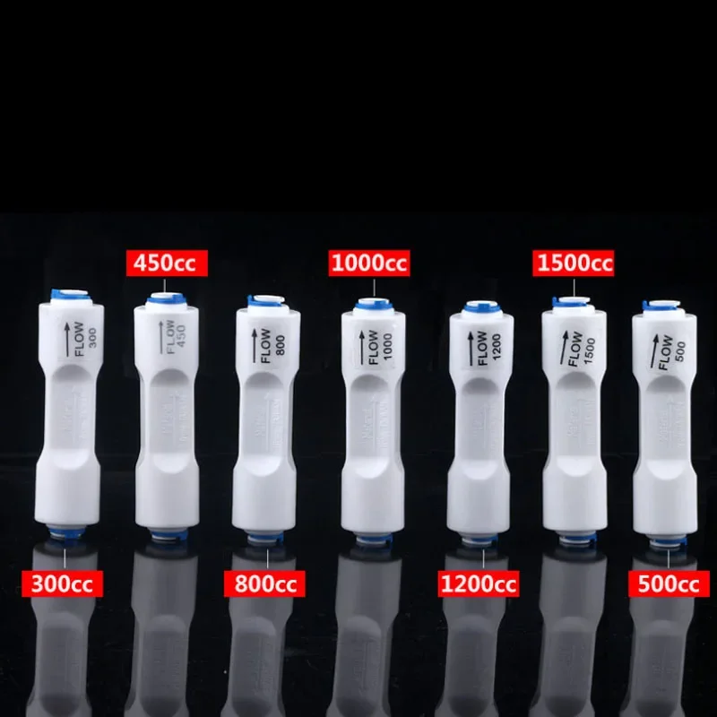 300CC-1500CC RO Water System Waste Water Flow Regulater Restrictor 1/4" OD Hose Reverse Osmosis Quick Pipe Fittiing