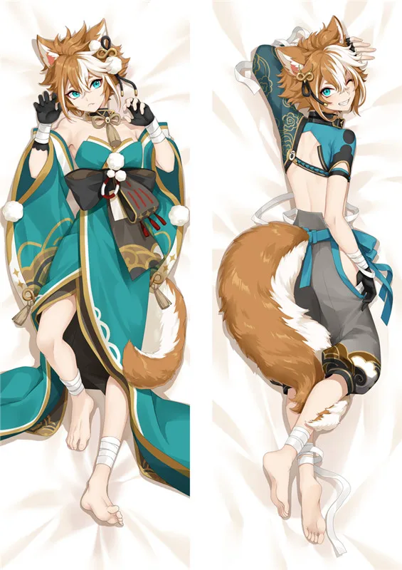 60x180cm Genshin Impact Gorou Dakimakura Cover Cartoon Anime Hugging Body Pillowcase Bedding Pillow Cute Otaku Pillow Cover