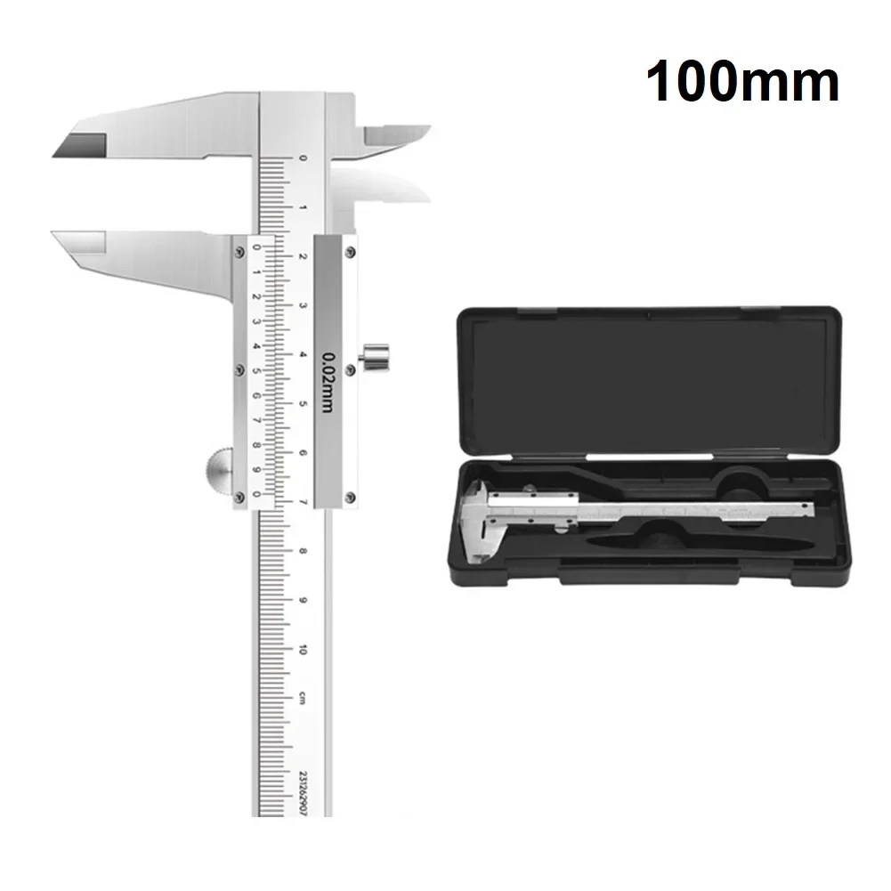 

0-100mm Vernier Caliper Small Depth Gauge Household Measuring Caliper Metal Vernier Caliper Micrometer Gauge Measuring Tool