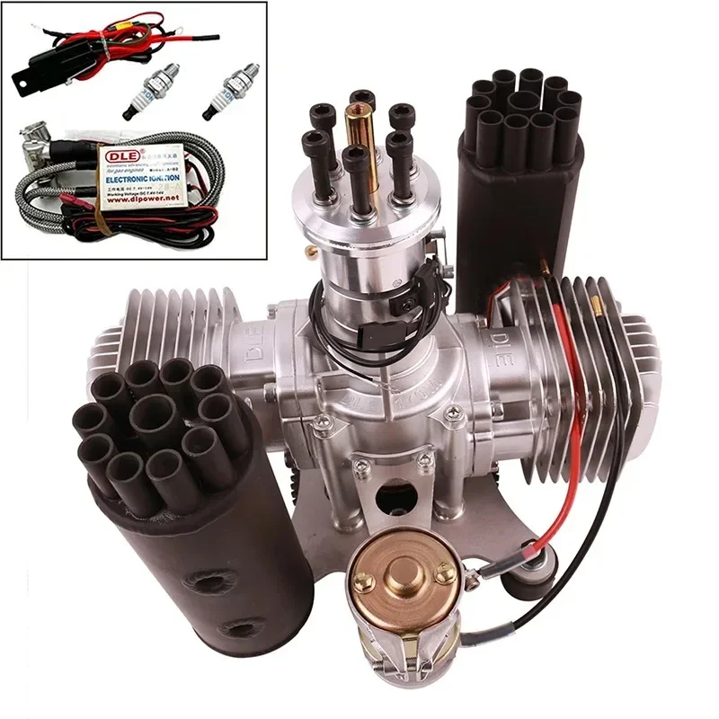 

Two Cylinder Engine Natural Air Cooled Electric Start Version Side Exhaust Engine Model Is Suitable for Drone Toys