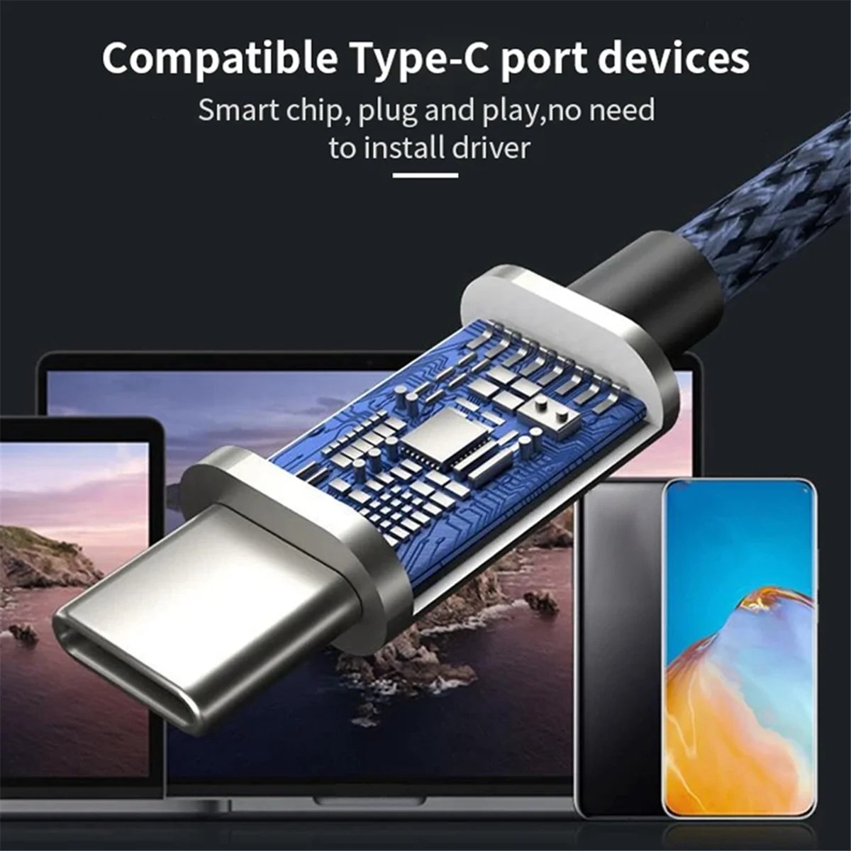 Usb c placa de som ao vivo alto-falante 3.5mm adaptador de interface de áudio para huawei/samsung fone de ouvido conversor ao vivo de alta qualidade